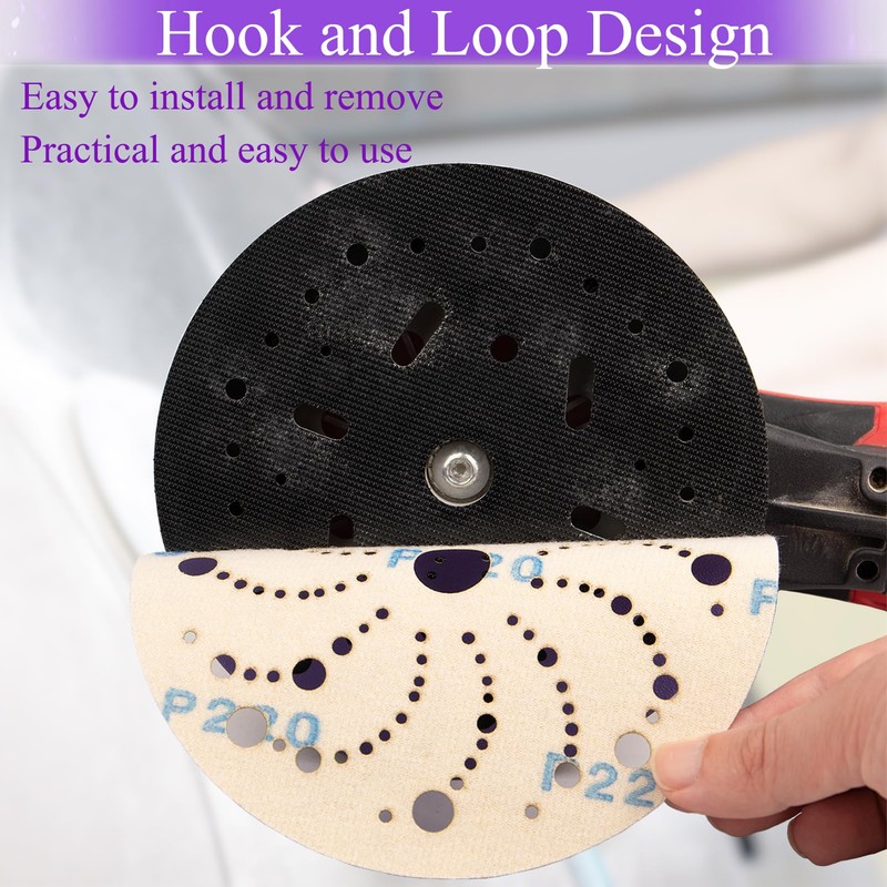 6 Inch Sanding Discs 50PCS Ceramic Hook and Loop Orbital
