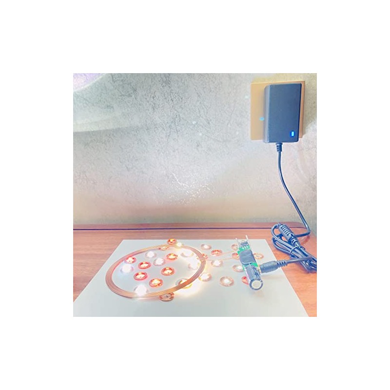 Taidacent 5 Pcs Induction Wireless LEDs and Coil High-Power Wireless
