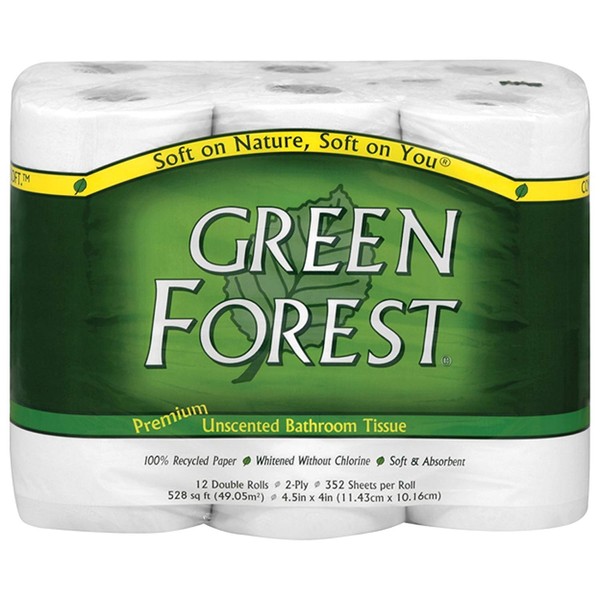 Green Forest Double Roll Bath Tissue 2ply (4x12 Pk)