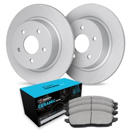 R1 Concepts Rear Brakes and Rotors Kit |Rear Brake Pads| Brake Rotors and Pads| Ceramic Brake Pads and Rotors|fits 2009-2013 Pontiac Vibe; Toyota Matrix