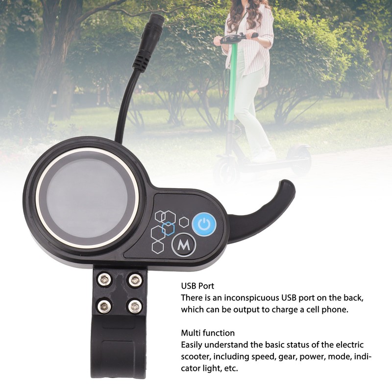 Electric Scooter Display Panel Waterproof 6 Pin Male Connector Electric