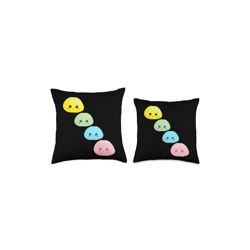 Dango Kawaii Cute Pastel Mochi Throw Pillow