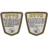 Honda CT70 K3 K4 Style Trail 70 frame Warning Decals,