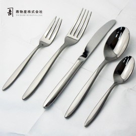 Tsubame Bussan Branch Dinner Cutlery Set, 5 Pieces, 1 Person Use, 18-8 Stainless Steel, No Box, Bag Only Made in Japan