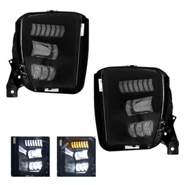 LED Fog Lights Compatible with 2013 2014 2015 2016 2017 2018 Dodge Ram 1500 Pickup, 1 Pair Of Fog Lamps With Daytime Running Light And Turn Signal- Section A