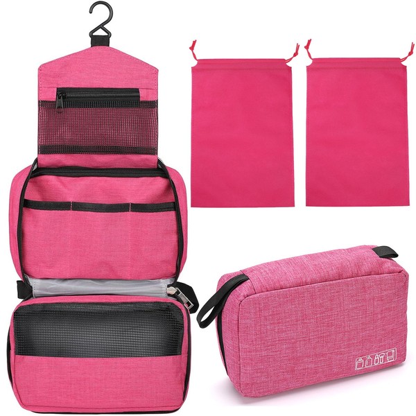 YYGOJOY Hanging Toiletry Bag Men Women, Travel Wash Bag Make