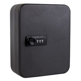 ENN LLC Key Box, Key Case, Dial Lock, Key Storage, Key Management, Office, Home, Wall Hanging, Small, 20 Keys Lock, PIN Number (Black)