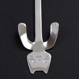 (4 Colors) - 4 Pcs/Set Coffee Spoon Mini Cat Hugging Kitty Spoon,Tea Soup Sugar Dessert Appetiser Seasoning Bistro Spoon,Hanging Cup Spoon by OBANGONG