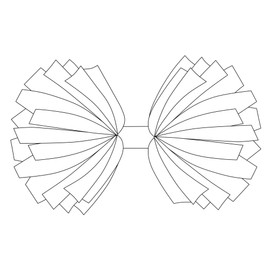 Danzcue Paquete de 2 pompones de plástico para animadora de 6 pulgadas con mango de bastón (blanco rey, talla única)