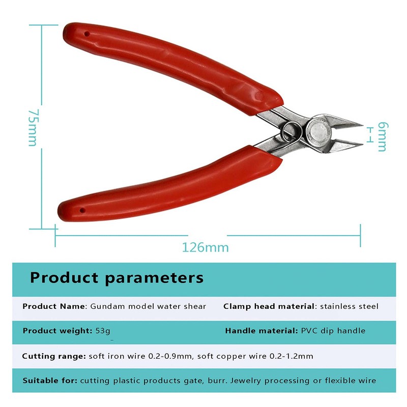 Diagonal Pliers, Electrical Wire Side Cutting Pliers Precision Flush Cutters,