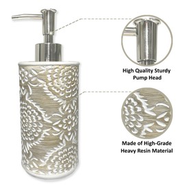 Regal 4 Piece Bathroom Accessories Set - Soap Dispenser, Tumbler, Toothbrush Holder, Soap Dish - Luxury Decor - Stylish, Complete Countertop Remodel and Bath Finds- Resin Modern Modern Design