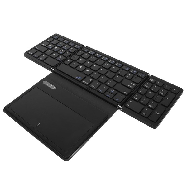 Focket Foldable Bluetooth Keyboard, Portable Wireless Pocket Keyboard with Touchpad