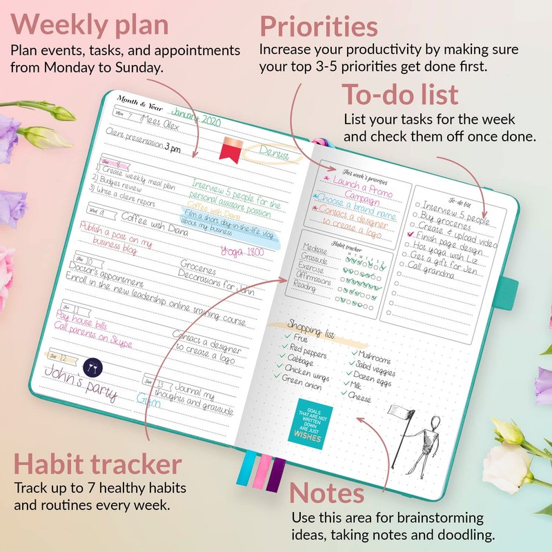 GoGirl Planner and Organizer for Women – Compact Size Weekly