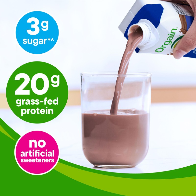 Orgain Clean Protein Shake, Grass Fed Dairy, Creamy Chocolate Fudge