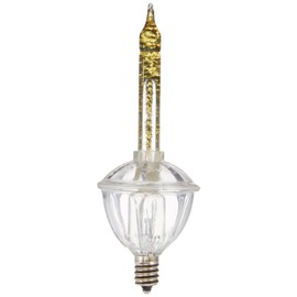 Vickerman 3-in-1 Pack C7 Gold Glitter Bubble Replacement Bulb, 5-watt
