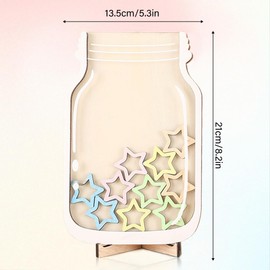 CATOR Reward Glass for Children, Reward System Classroom, Children's Reward System with 25 Stars, Large Reward Glasses for Good Behavior Reward, for Home and School Use (A)