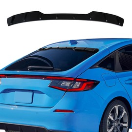 Arcoche Rear Roof Spoiler Wing for 2022 2023 2024 2025 Honda Civic Hatchback, Roof Window Spoiler Compatible with 11th Civic Without Drilling ABS (Glossy Black)
