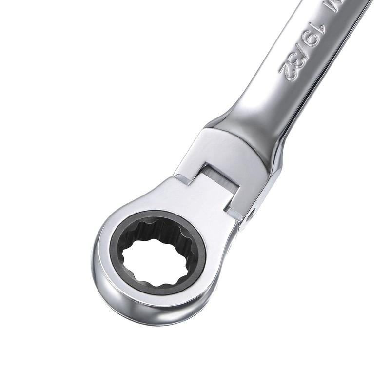 sourcing map 19/32 Inch Flex-Head Ratcheting Combination Wrench SAE 72
