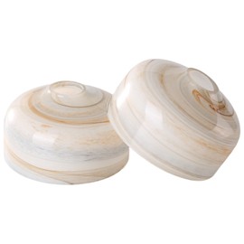 COMPIXIU 2 Pack 7 Inch Lampshade Replacement, Pendant Light Glass Lamp Shade, 1-5/8" Fitter Glass Cover, Handblown Blue Lighting Fixture Shades Cover for Ceiling Light Chandelier