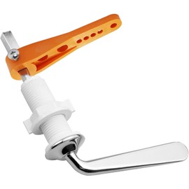 Alnicov Zinc Alloy Metal Handle, Adjustable Arm Handle for Toilet Cistern Lever Flush Handle Replacement Flush Lever Kit Chrome Plated Handle