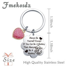 Fmekosdz Monkey Decor Monkey Lover Gifts For Daughter Son Monkey Gifts Monkey Charm Keychain Monkey Animal Gifts Monkey Themed Party Favor Keychain Friends Monkey Christmas Keychain