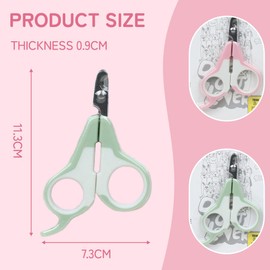 EIYVPRA 2 Claw Scissors Cats, Cat Claw Cutter 2 mm with Hole, Stainless Steel Cat Nail Cutter, Nail Clippers for Cats, Cats, Claw Cutters, Cats Claw Scissors, Beginners, Great Suitable
