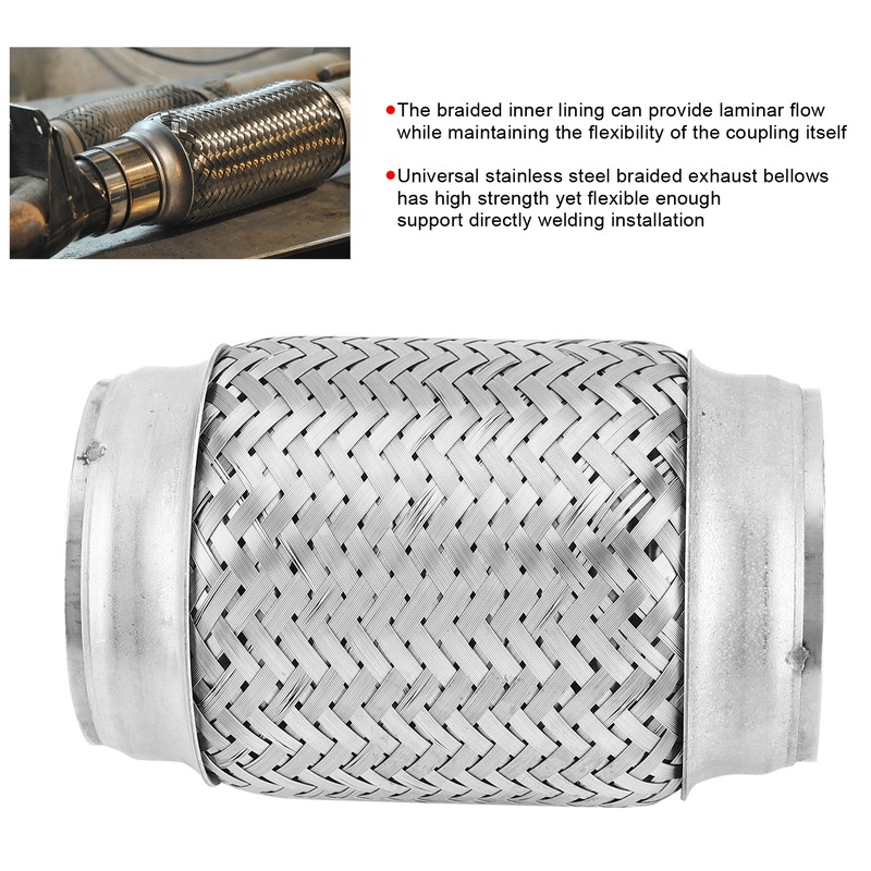 Exhaust Flex Tube Bellows Joint Flexible Pipe Stainless Steel Braided