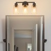 Emliviar 3-Light Oil Rubbed Bronze Vanity Light, Farmhouse Bronze Bathroom