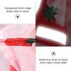 Dog Raincoat Hooded Reflective Breathable Lightweight Strawberry Patterns Puppy Rain