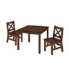 eHemco Solid Hard Wood Kids Table and Chair Set (2