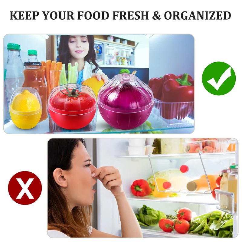 Onion Storage Containers, Reusable Onion Keeper for Refrigerator, Individual Onion