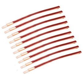 10Pcs Curved Jumbo Bobby Pins Long Metal Hair Clips for Women Teen Girls Hair Decorative (Red)