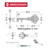 Gedotec Furniture Key Brass | 1 Piece | Beard Key