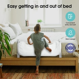 NUTIKAS Baby Bed Rail Guard for Toddlers - 35.4" Toddler Bed Rails for Crib,Twin,Full, Queen Bunk Size Bed Swing Down Bedrail Extral Tall Child Safety Side Railing Guards for Kids