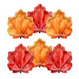 Aysimple 48Pcs Thanksgiving Paper Plates Maple Leaf Shaped Disposable Plates Fall Leaves Harvest Market Party SuppliesTableware for Autumn Harvest Dinner Kitchen Holiday Party Decor 2 Styles