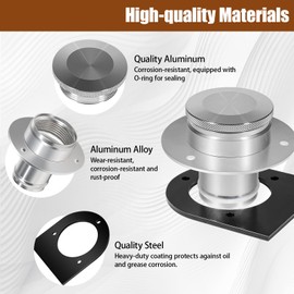 YOMIRACING 17-2530 Fuel Filler Neck - Billet Aluminum Gas Cap, Weld-On Bracket for 2'' Hose | Boat/ATV/Truck