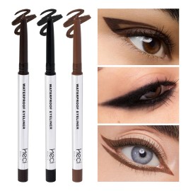 Kit 3 Delineador En Gel Retráctil Waterproof Larga Duración