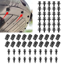 Wedcool 70Pcs Engine Under Cover Splash Shield Guard Body Bolts, Retainer Fastener Rivet Clips, Fender Bumper Clips Rivets, Car Accessories Fit for Nissan 350z 370z Infiniti G35 G37 FX35 FX45 (70pcs)