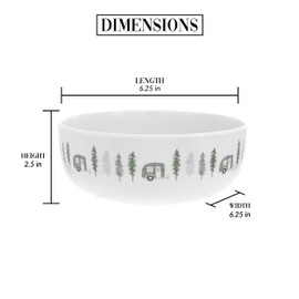 Pavilion Gift Company - Camp - 6" Melamine Bowls Set of Two Forest Outdoors Camping Rv Summer Vibrant Dinnerware