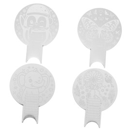 Mikinona 4Pcs Nail Stamp Plate for Nail Art Multifunctional Stencils with Unique Patterns for Creative Nail Stamping and Painting for Home Manicure