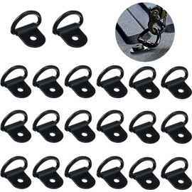 BDEPSTR Pack of 10 Lashing Rings, Black D Ring Anchor Lashing Ring, Eyelets Stainless Steel for RV Accessories, Camping Equipment, Car Trailer, Kayak, Garage Mounting