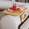 Danfoxer Couch Arm Tray,Bamboo Folding Sofa Tray,Sofa Armrest Trays Clip-On