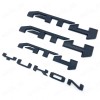 GMC 4PCS AT4 Yukon Matte Black Door Tailgate Emblem Fit