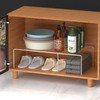 Redrubbit Cabinet Storage Shelf Rack, Expandable Metal Rustproof Kitchen Counter