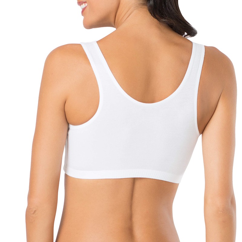 Fruit of the Loom Women's Built-Up Sports Bra, Blushing Rose/Black/White-3