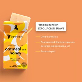 Extraherbos Pack 6 Jabones Extraherbos De Avena Y Miel, Exfoliante