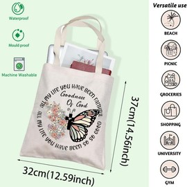 FOTAP Christian Gift Goodness Of God Tote Bag Butterfly Christian Handbag Bible Verse Gift Butterfly Religious Shoulder Bag (GOODNESS OF GOD UK)