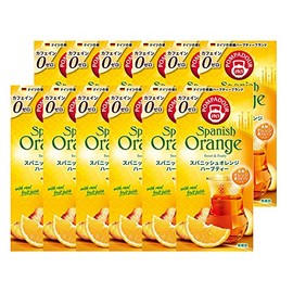[Set of 12] Pompadour Spanish Orange Herbal Tea, 10 Bags x 12 Boxes, Decaffeinated Tea Bags