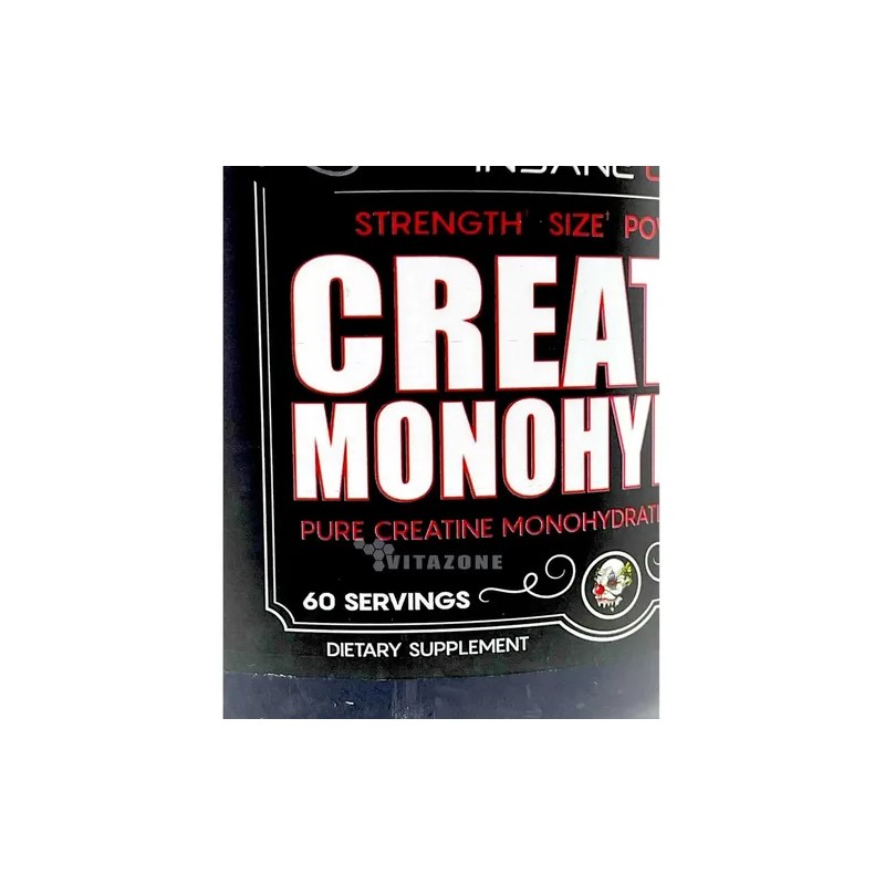 Creatina Monohidratada Insane Labz 300g 60 Servs Sin Sabor