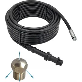 50 m M&M Smartek Pipe Cleaning Hose for / Compatible with Kärcher Home K2 K3-K7 Pipe Cleaning Set Spiral (Drill Jet Nozzle)